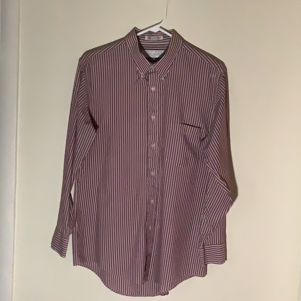 Editions by Van Heusen Striped Button Down Long Sleeve Shirt 16 1/2, 32/33
